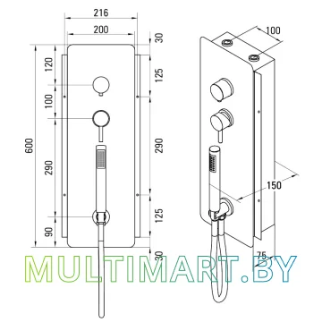 Смеситель Deante Multibox NAC 09CM картинка 3